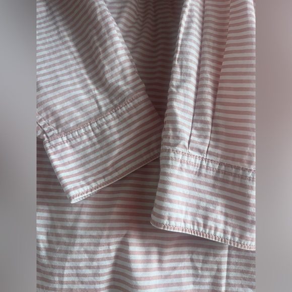 Garnet Hill Pink and White Striped Shirt sz 6 - Picture 3 of 7